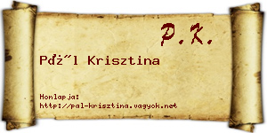 Pál Krisztina névjegykártya